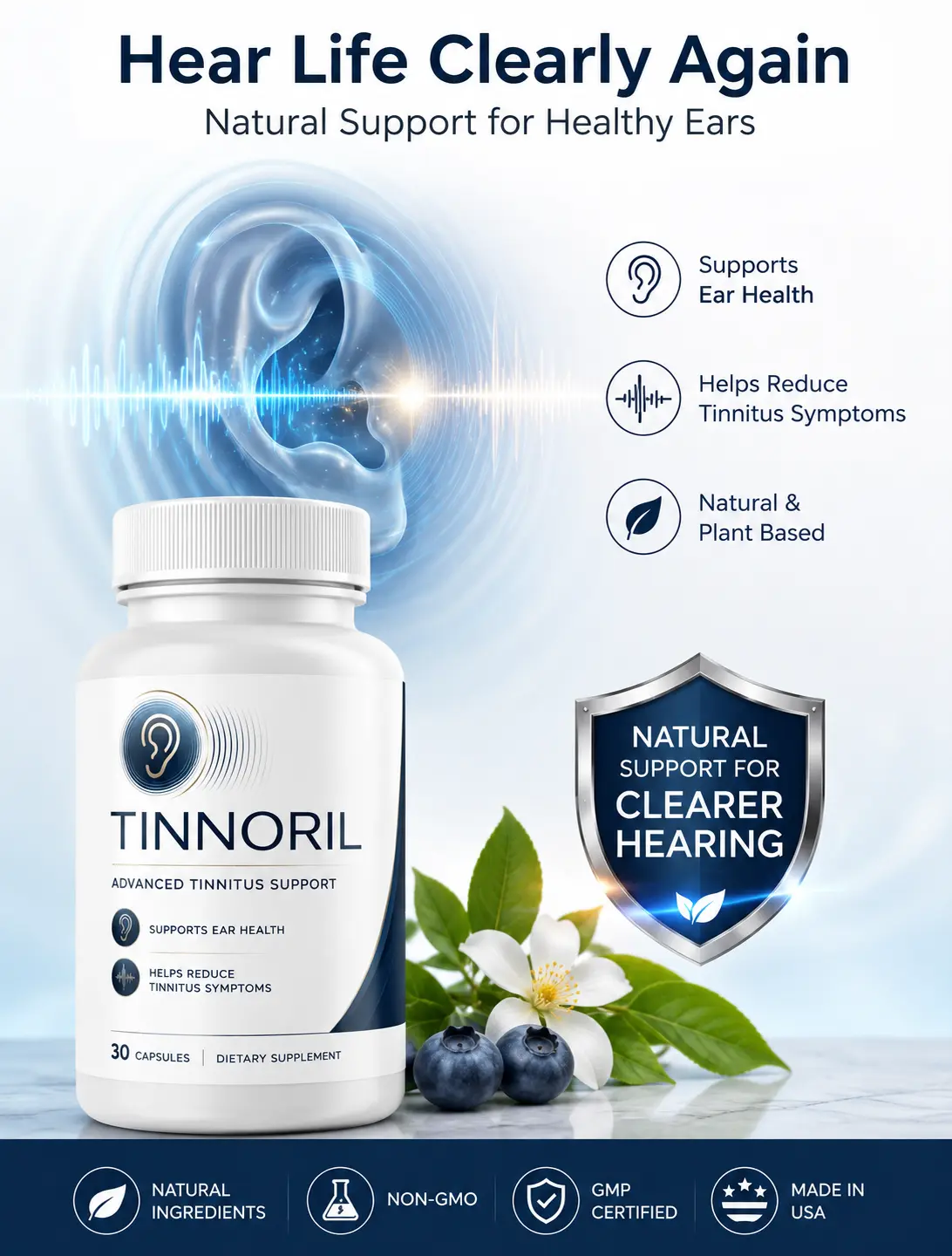 Healthy lifestyle supported by Tinnoril advanced ear health supplement